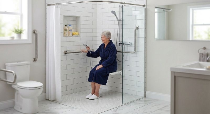 Elderly Shower Installation in South Portland, ME